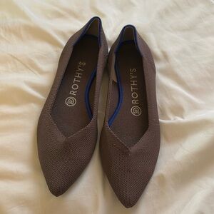 Rothy's The Point Flat Shoe Mink Brown Color W 7 Retired Color